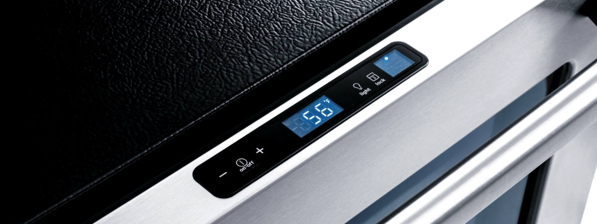 The alarm on the Electrolux Wine Cooler is sounding, and the temperature display is flashing